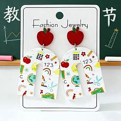Acrylic Stud Dangle Earrings for Women&nbsp;WGDBD11-02