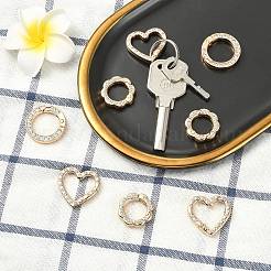 15Pcs 3 Styles Zinc Alloy Spring Gate Rings&nbsp;FIND-CJ0004-77