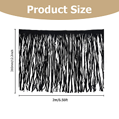 2M PU Leather Suede Fringe Trim&nbsp;DIY-HS0002-24A