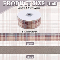 Polyester Tartan Ribbon&nbsp;OCOR-WH0105-098A