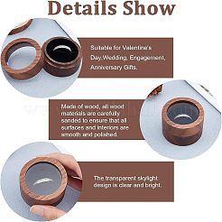 Walnut Wooden Engagement Ring Boxes&nbsp;CON-WH0072-87