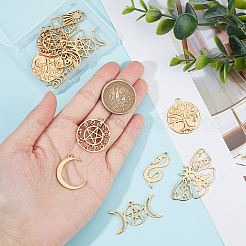 16Pcs 8 Style 304 Stainless Steel Charms&nbsp;STAS-SC0004-05