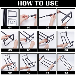 2Pcs Retractable Punch-free Plastic Shoe Rack&nbsp;ODIS-UN0001-29