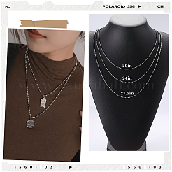 24Pcs 304 Stainless Steel Ball Chain Necklace Making&nbsp;NJEW-BBC0001-10A