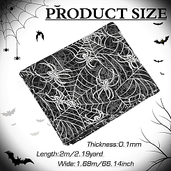 Spider Pattern Polyester Fabric&nbsp;DIY-WH0496-74A-01