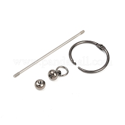 Iron Bar Beadable Keychain Clasps&nbsp;AJEW-R004-02B