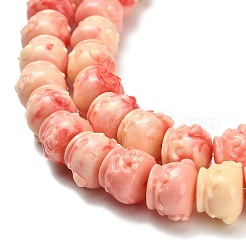Synthetic Coral Dyed Carved Beads&nbsp;BSHE-H114-03A