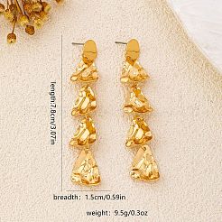 Alloy Nuggets Tassel Stud Earrings&nbsp;FS-WGA2C32-01