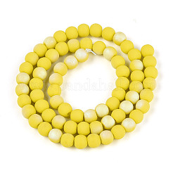 Frosted Opaque Glass Beads Strands&nbsp;LS-GLAA-T032-P6mm-MBB16