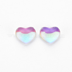 Translucent Electroplated Glass Cabochons&nbsp;X-EGLA-T026-002