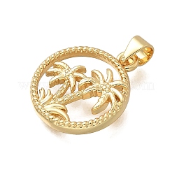 Brass Micro Pave Cubic Zirconia Pendants&nbsp;KK-D431-002G