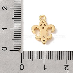 Brass Micro Pave Cubic Zirconia Charms&nbsp;KK-P340-40G