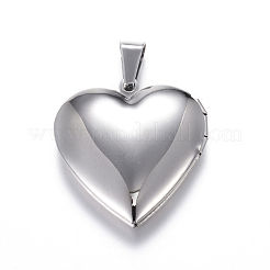 Tarnish Resistant 316 Stainless Steel Locket Pendants&nbsp;STAS-N0016-05P