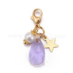 Faceted Teardrop Glass Pendants&nbsp;HJEW-JM00487-04