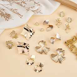 8 Pairs 8 Style Alloy Stud Earrings with Plastic Imitation Pearl Beaded&nbsp;EJEW-AN0003-64