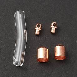 Transparent Glass Vial Pendant Normal Link Connectors&nbsp;GLAA-D004-01RG-02