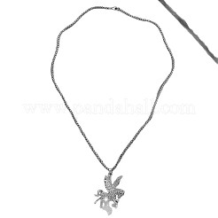 Alloy Crystal Rhinestone Pendant Necklaces for Men&nbsp;WGA33BE-01