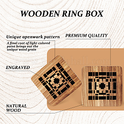 Hollow Wood Medal Storage Magnetic Boxes&nbsp;CON-WH0088-93C-01
