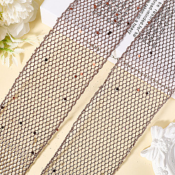 9M Sparkle Polyester Mesh Ribbon with Paillettes&nbsp;OCOR-WH20012-15G