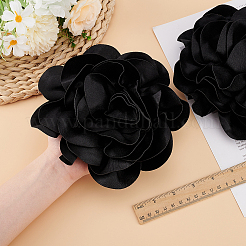 Polyester Flower Brooches&nbsp;JEWB-WH0021-54A