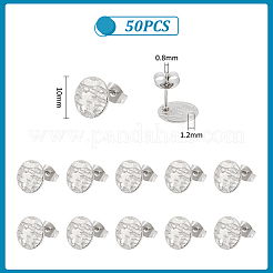 50Pcs 304 Stainless Steel Stud Earring Findings&nbsp;STAS-UN0055-11