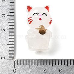 Luminous Resin Lucky Cat Display Decorations&nbsp;DJEW-P020-01C