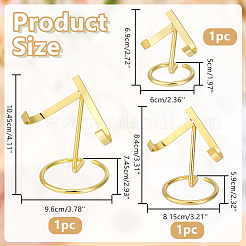 3Pcs 3 Styles Iron Crystal Mineral Display Holder&nbsp;ODIS-PH0002-06
