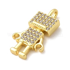 Brass Micro Pave Cubic Zirconia Pendants&nbsp;KK-S511-12G