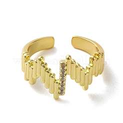 Brass with Cubic Zirconia Rings&nbsp;RJEW-B057-08G