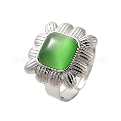 304 Stainless Steel Adjustable Rings for Women&nbsp;RJEW-Z056-01P