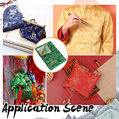 Chinese Garden Pattern Polyester Brocade Fabric for Clothing & Home Decor&nbsp;DIY-MA0001-99C