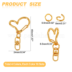 Alloy Heart Keychain Clasp Findings&nbsp;KEYC-CA0001-01