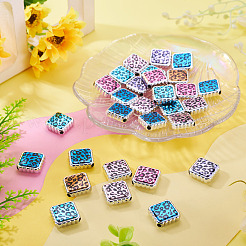 30Pcs UV Plating Printed Opaque Acrylic Beads&nbsp;OACR-TA0001-73C