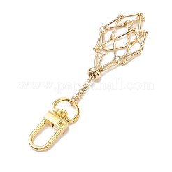 2Pcs 2 Styles Brass Bar Link Chains Pouch Stone Pendant Decorations&nbsp;HJEW-JM02034-01