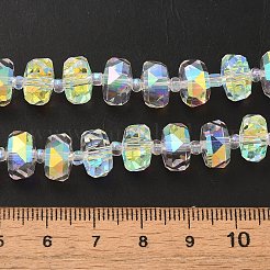 Transparent Electroplate Glass Beads Strands&nbsp;EGLA-P062-01A