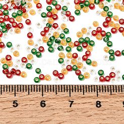 4 Colors 11/0 Christmas MIYUKI Round Rocailles Seed Beads&nbsp;SEED-X0058-17