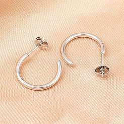 316 Stainless Steel C-Shaped Stud Earrings&nbsp;EJEW-D339-03P