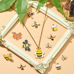 50Pcs 10 Styles Zinc Alloy Enamel Charms&nbsp;ENAM-CJ0003-87
