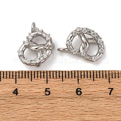 Brass Micro Pave Cubic Zirconia Pendants&nbsp;KK-P308-07P