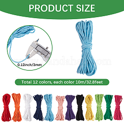 120M 12 Colors Cotton String Threads for Crafts Knitting Making&nbsp;DIY-SC0028-62