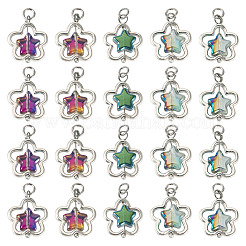 50Pcs Alloy & Glass Pendants&nbsp;PALLOY-TAC0238