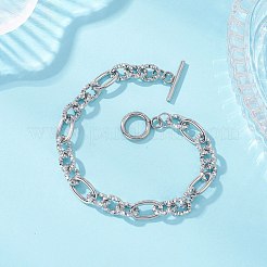 304 Stainless Steel Figaro Chain Bracelets for Women Men&nbsp;BJEW-JB12900