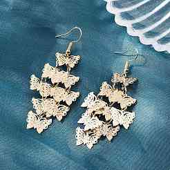 Brass Dangle Earrings&nbsp;EJEW-B157-02B-G