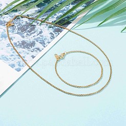 304 Stainless Steel Box Chains Bracelets and Necklaces Set&nbsp;SJEW-JS01180
