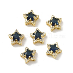 Brass Micro Pave Cubic Zirconia Slide Charms&nbsp;KK-D226-02G