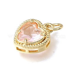 Brass Glass Pendants&nbsp;KK-E802-16G