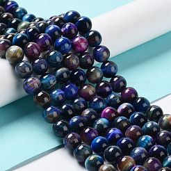 Natural Rainbow Tiger Eye Beads Strands&nbsp;G-NH0002-A01-B01