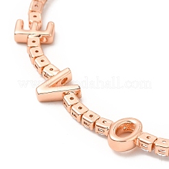 Cubic Zirconia Chain Bracelet&nbsp;BJEW-A132-25RG