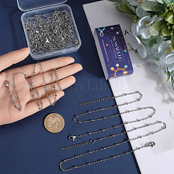 12Pcs 304 Stainless Steel Satellite Chain Necklaces&nbsp;NJEW-SC0001-27
