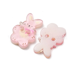 2-Hole Printed Transparent Resin Buttons&nbsp;RE-CBA66DF-28